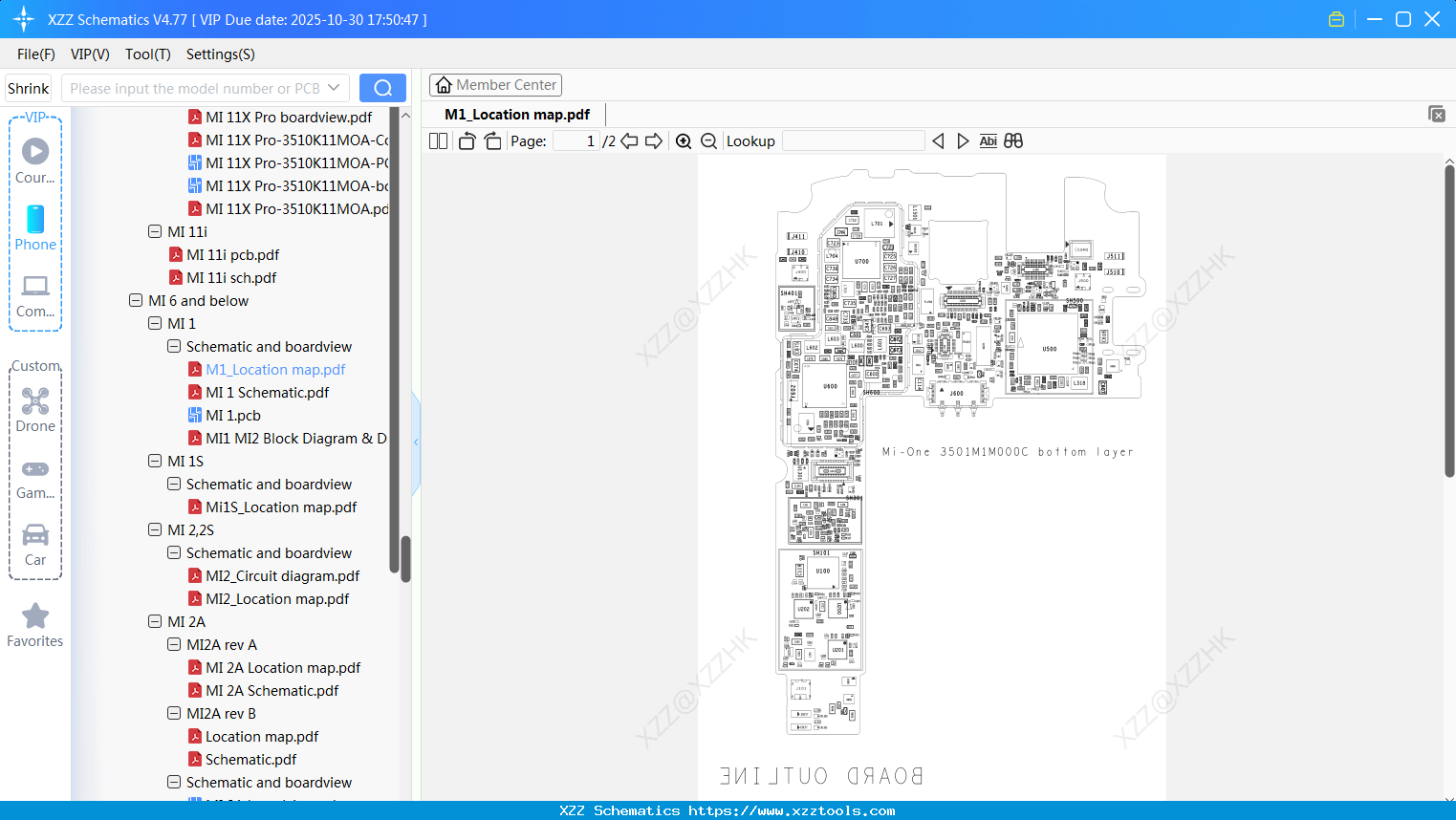 Xiaomi M1_Location Map